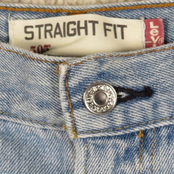 Levi's* 505 Straight Fit Denim Blue Jeans Size~ 36" x 29" - Picture 4 of 12
